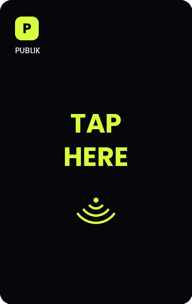 Publik NFC tap card